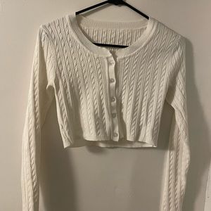 shein white cardigan
